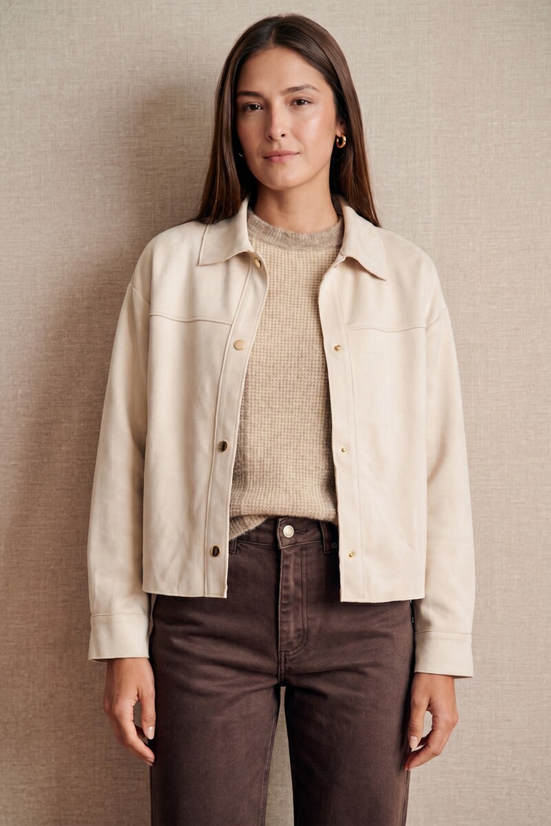 Camisa Gamuza Vegana Crudo