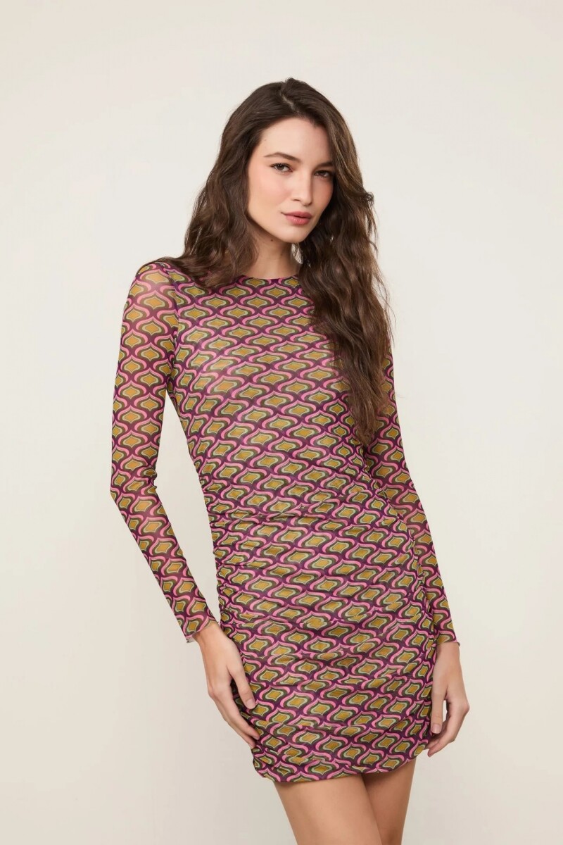 VESTIDO MINI GEO Estampado