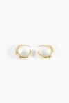 Aros detalle perla dorado