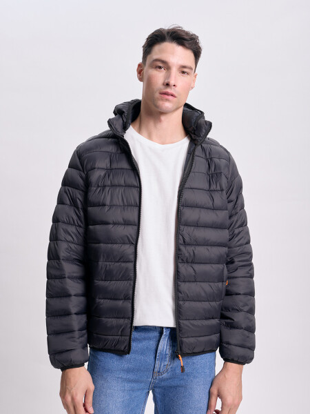 Campera capitoneada Negro