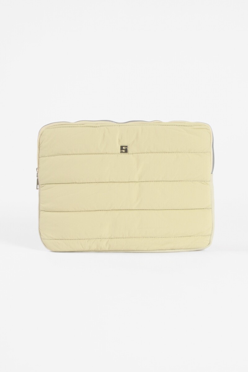Estuche porta laptop pespunte verde