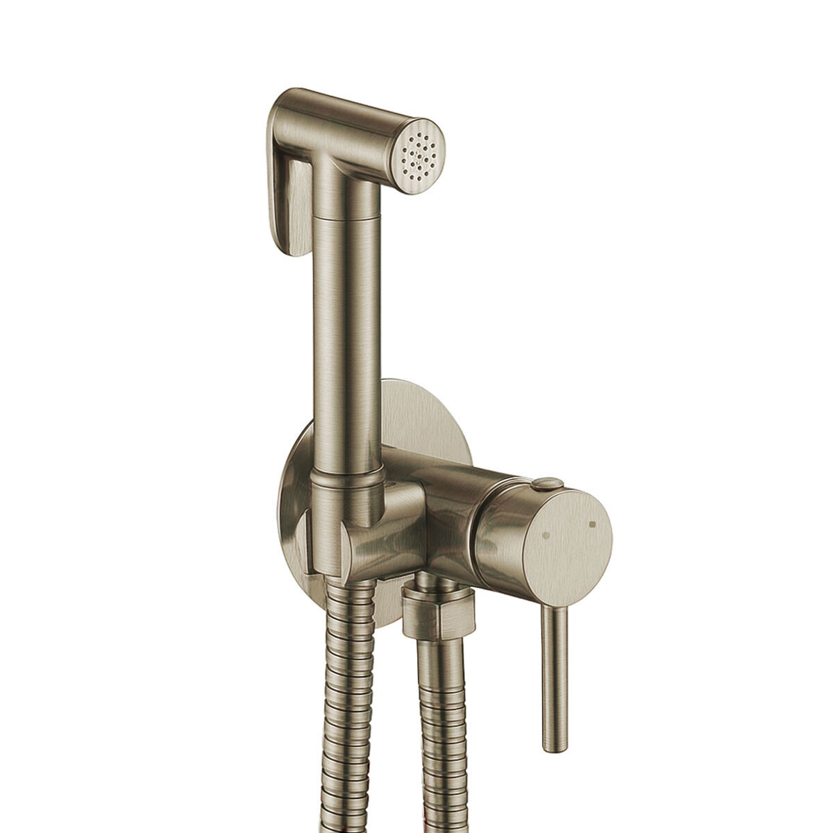 Griferia Ducha Higienica Embutir En Brushed Nickel - Signature 