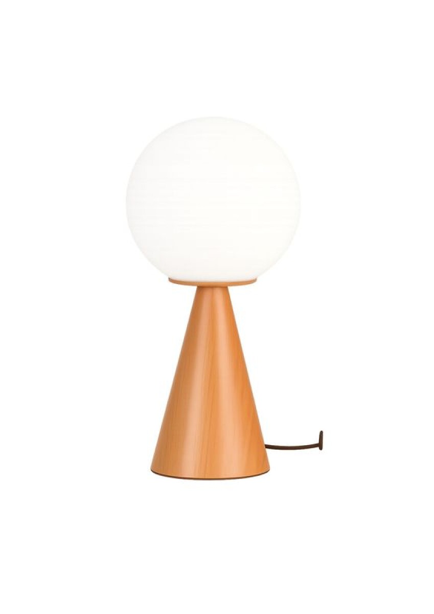 VELADOR DE MESA ESFERA D20CM 1L G9 BASE DE MADERA 
