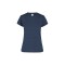 Camiseta jaspe a la base dama azul marino jaspe