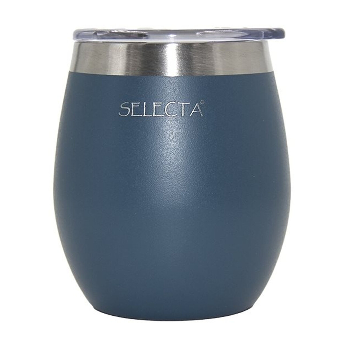 Mate Térmico Aqua en Acero Inox Doble Pared 240Ml con Tapa - Azul Petróleo 
