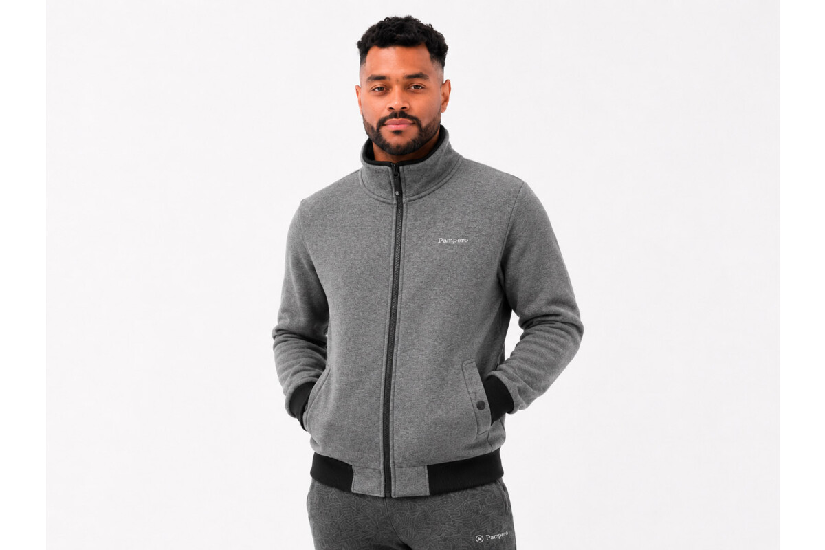 CAMPERA FELPA CLÁSICA Gris Oscuro