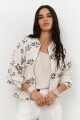 BOMBER BORDADA NATURAL