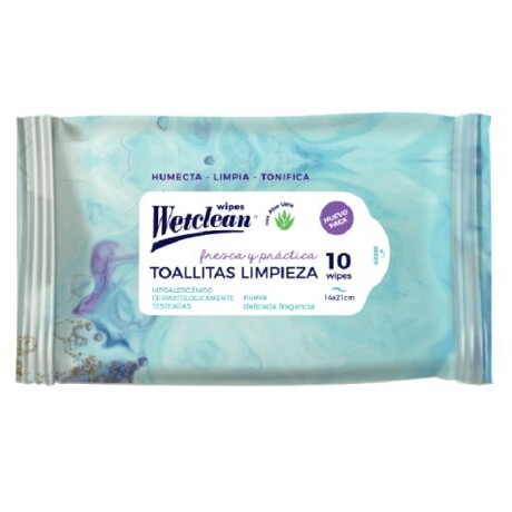 WetClean Toallitas Húmedas de Limpieza 10 Unidades – Higiene Rápida y Práctica WetClean Toallitas Húmedas de Limpieza 10 Unidades – Higiene Rápida y Práctica