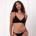 Imagen de Soutien Triángulo María – Triángulo en algodón suave, delicado y cómodo Negro