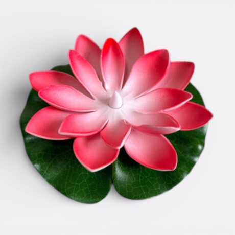 Flor De Loto Con Luz Decorativa Rojo