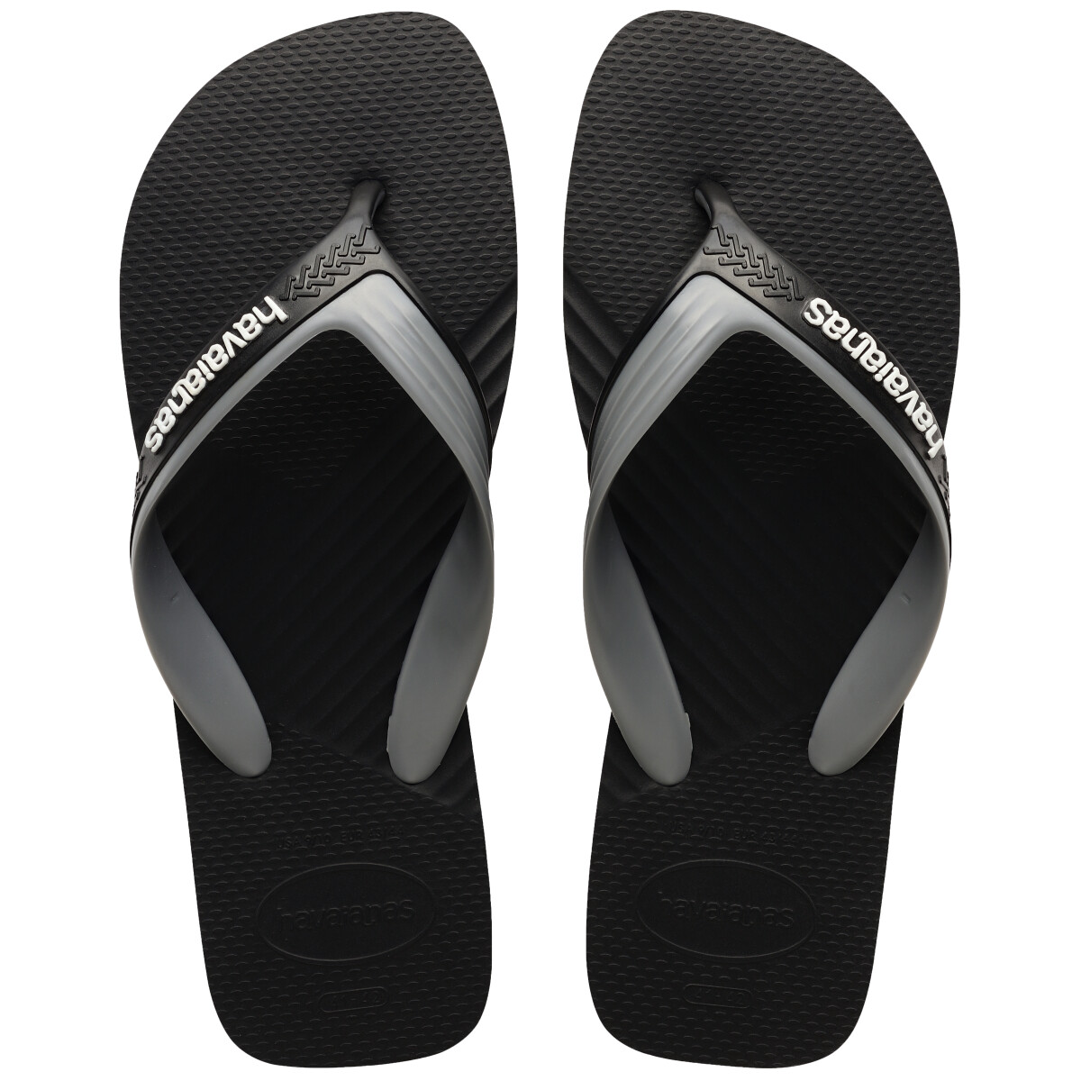 Sandalias de Hombre Havaianas Dual - Negro - Gris - Gris Acero 