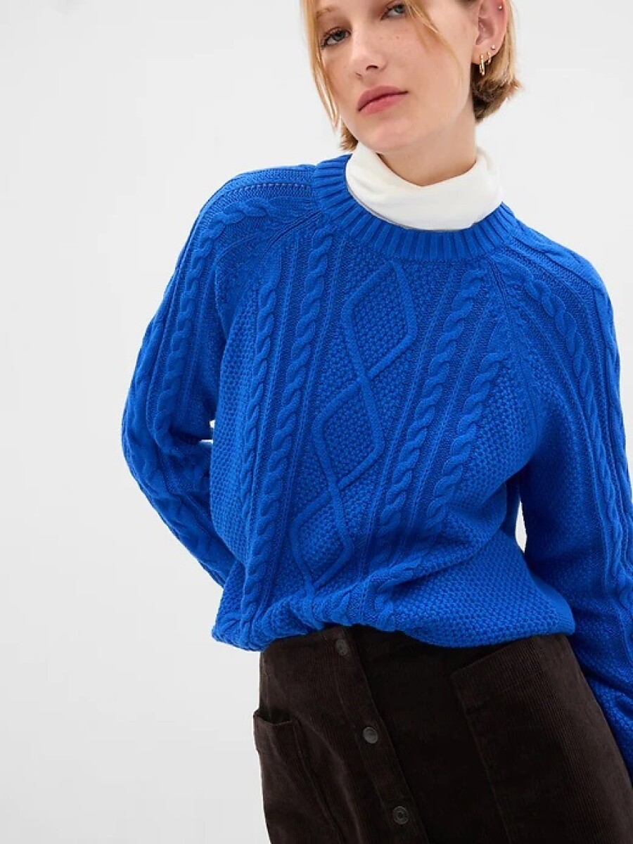 Buzo Ochos Cuello Redondo Mujer - Bristol Blue 2 