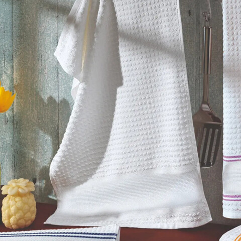 Repasador cocina Dohler hilo 40 x 60 cm Blanco Blanco