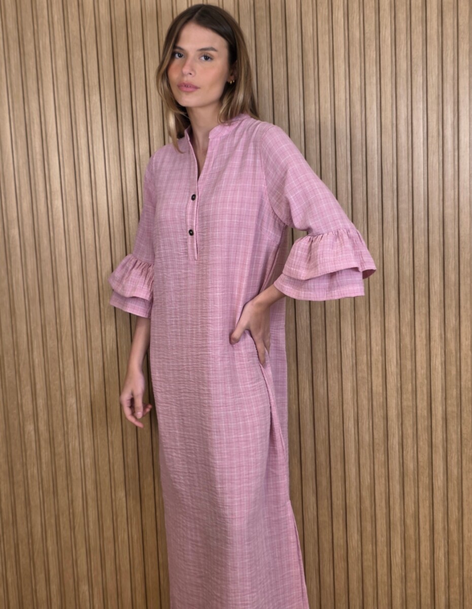 Vestido Flamenco - Cuadros Rosa 