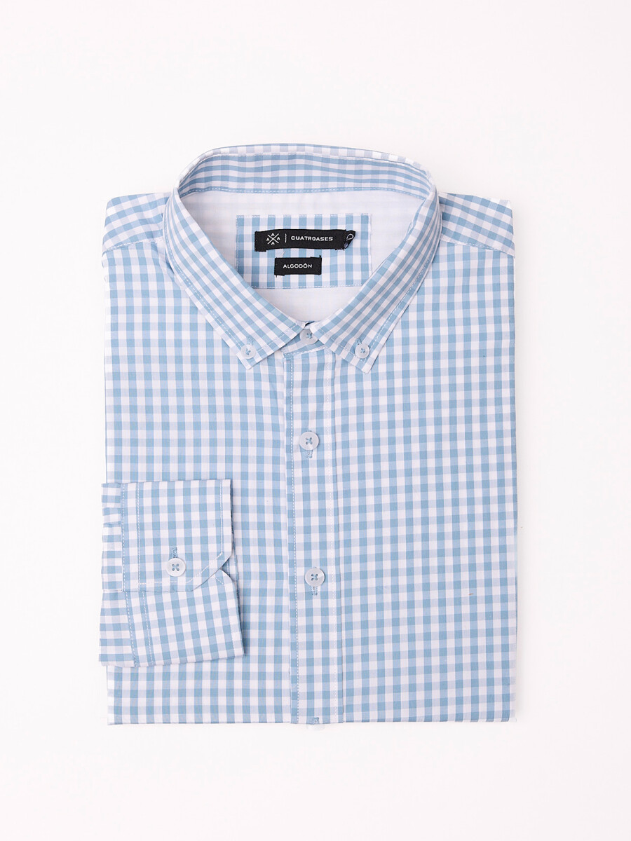 Camisa m/l Hudson - turquesa/D4 