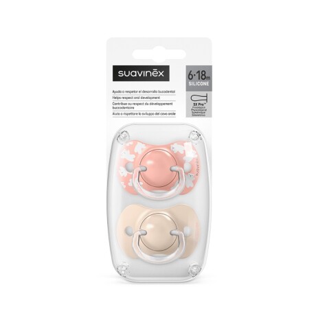 Setx2 Chupetes tetina anatomica 6-18m oso coral