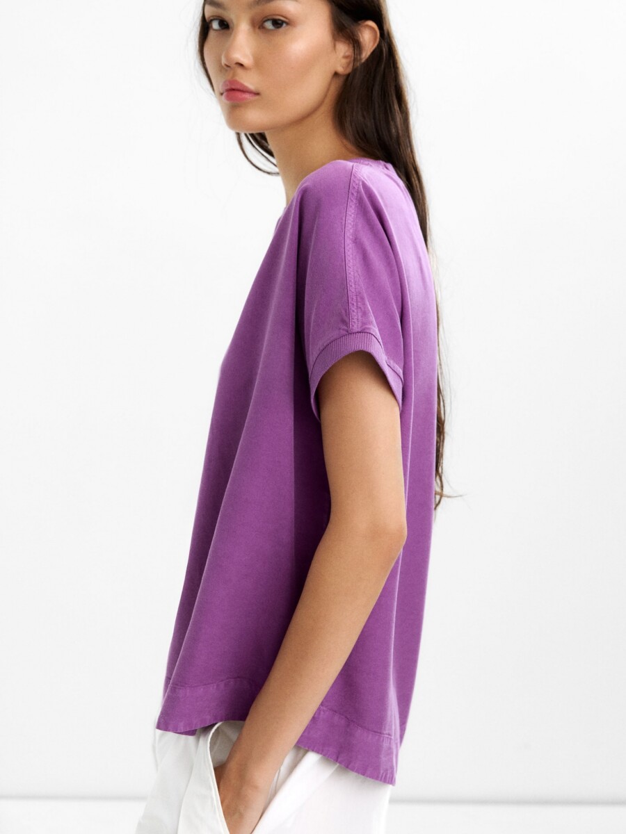 Camiseta 100 % Lyocell violeta