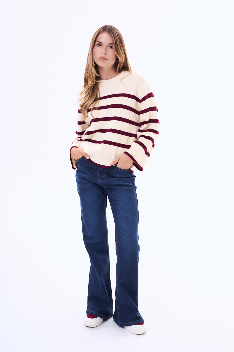 Buzo Tejido Noja Bordo