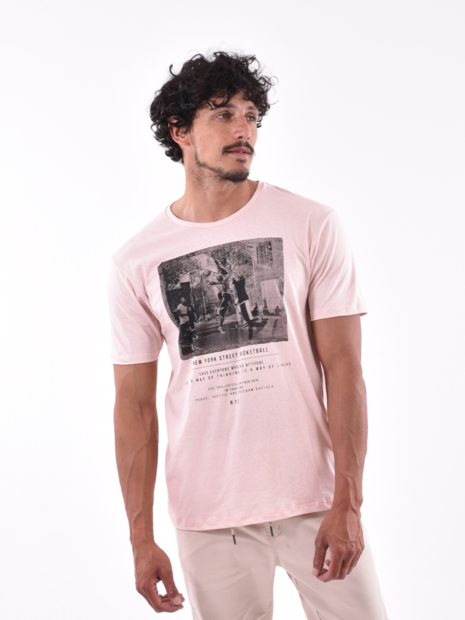 REMERA BASKET ROSA VIEJO Guapa