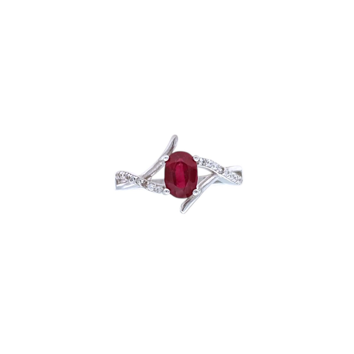 Anillo Red -Plata 925-Con Rubí y Zirconia-AN4566 - conpiedra 