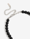 Collares Cortos Piedra Collar Acero Y Piedra Men´s Collection - Negro