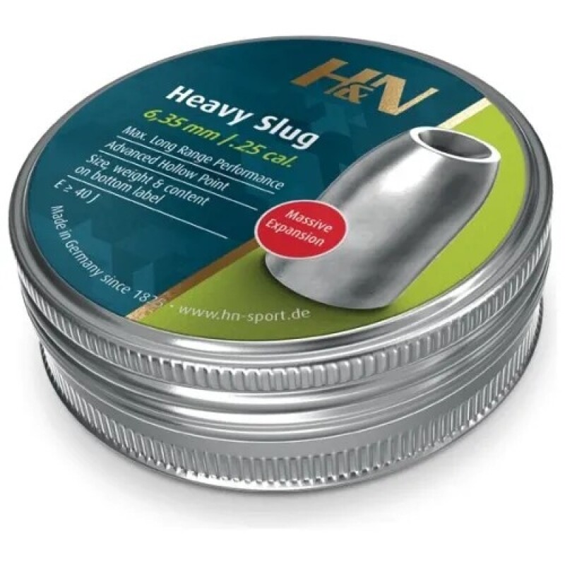 Chumbo Hyn Heavy Slug 6,35mm 46 grains x 100 unidades Chumbo Hyn Heavy Slug 6,35mm 46 grains x 100 unidades