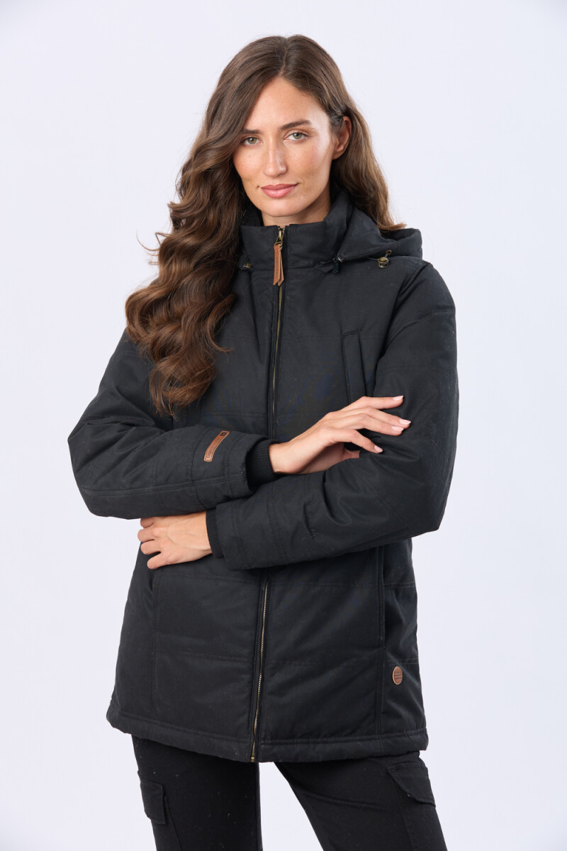CAMPERA DE ABRIGO CON FORRO DE SHERPA - Negro 