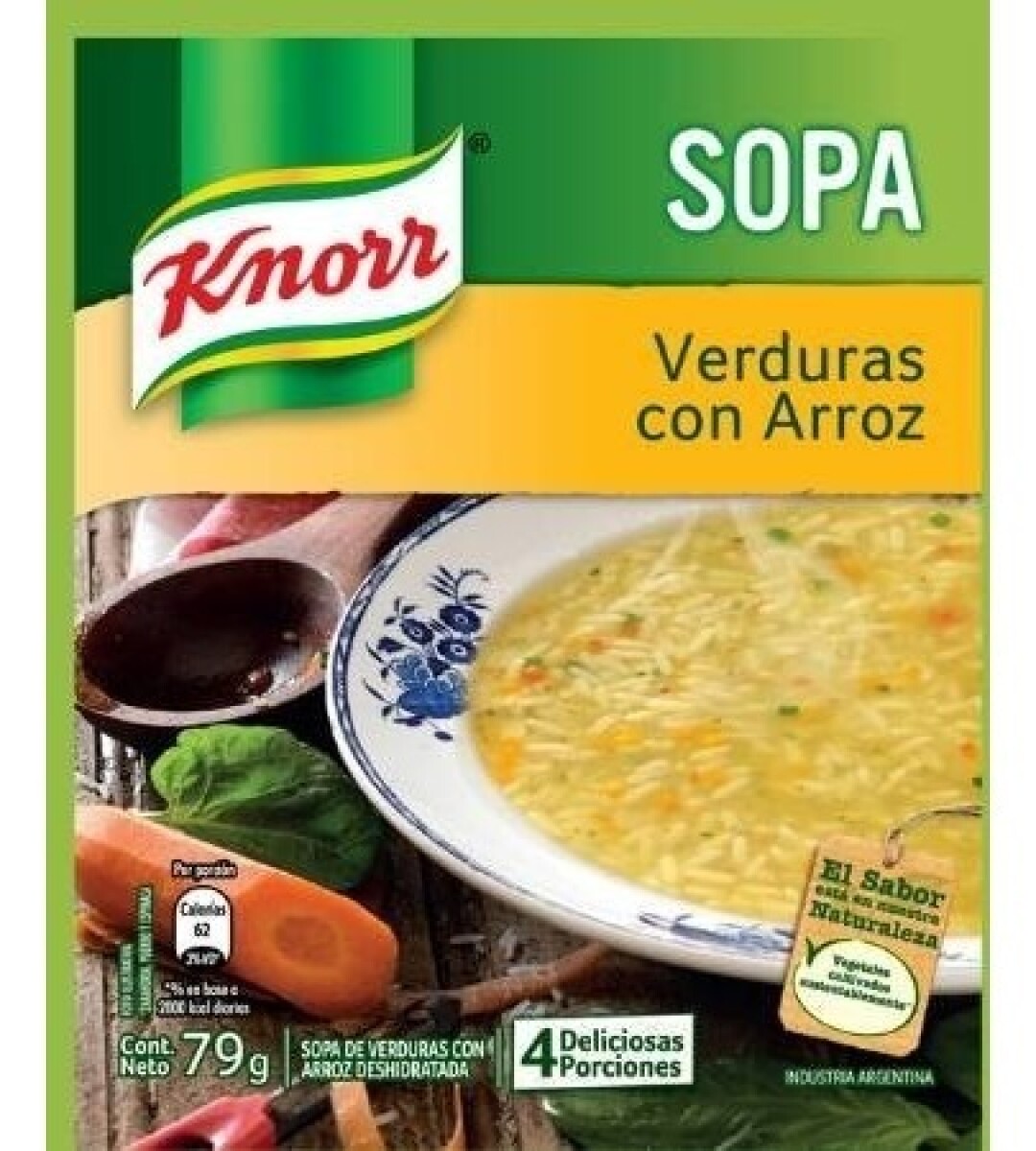 SOPA KNORR CASERA VERDURAS C/ARROZ 