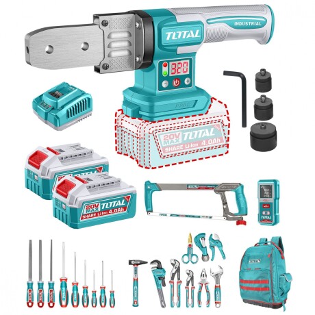Set De Termofusora 20v + Herramientas Manuales - 25 Piezas Set De Termofusora 20v + Herramientas Manuales - 25 Piezas