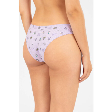 Bikini kitty & friends stripes Lila