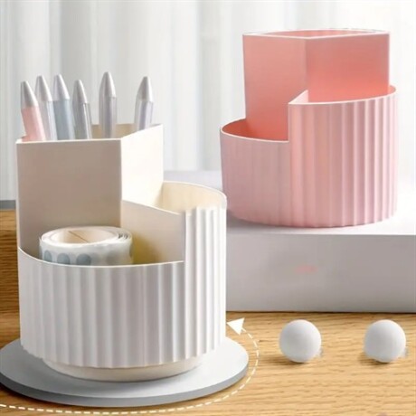 Organizador para útiles giratorio Rosado