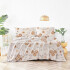 Juego de Sabanas 1 Plaza Suaves Estampado Calidad Frescas Variante Diseño Flores Color Beige