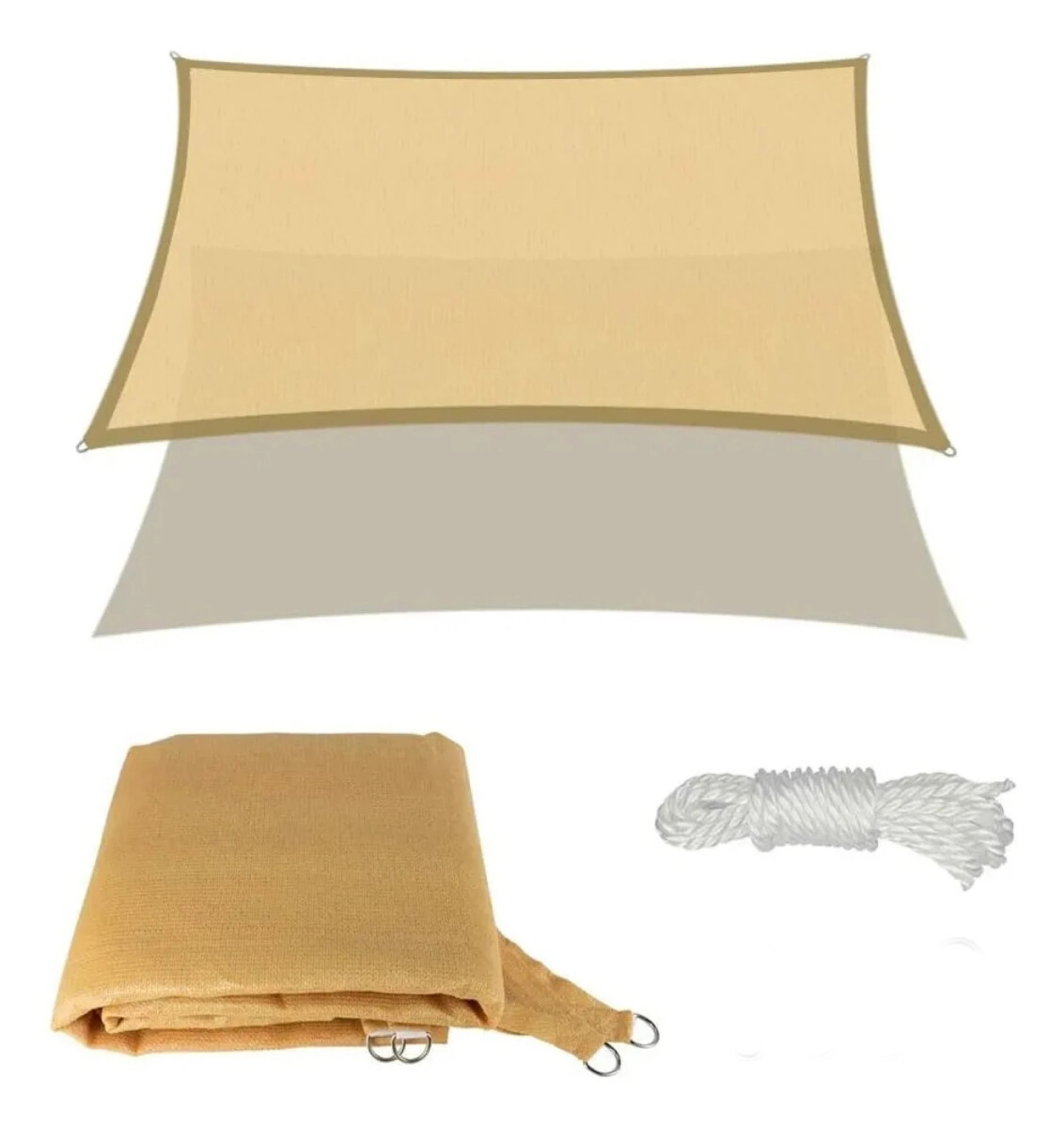 Vela Sombra 3x5 Rectangular Amarillo 