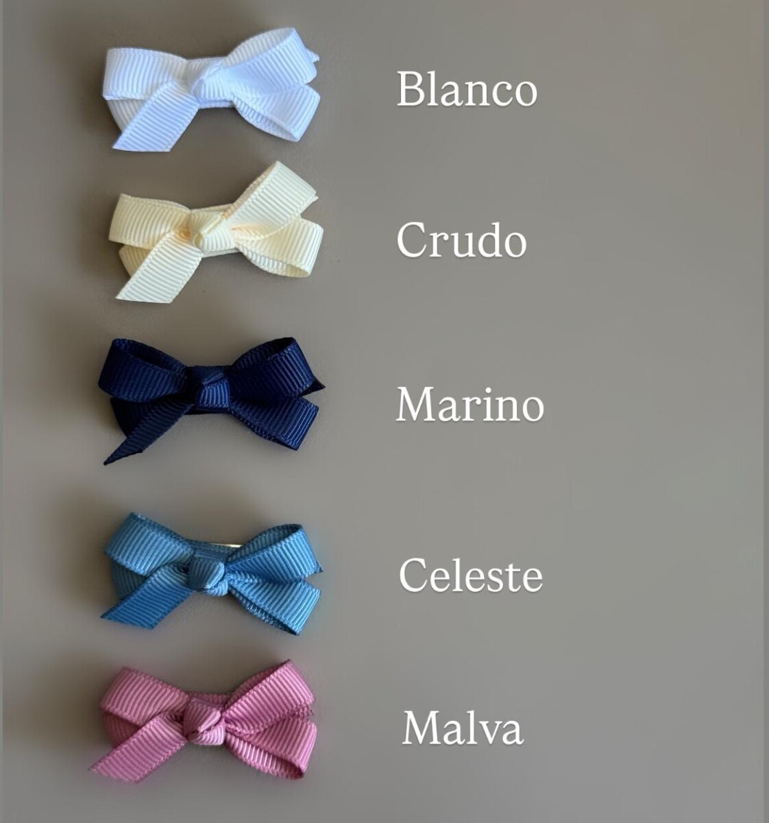 Clip - Moñitas De Gross - Blanco 