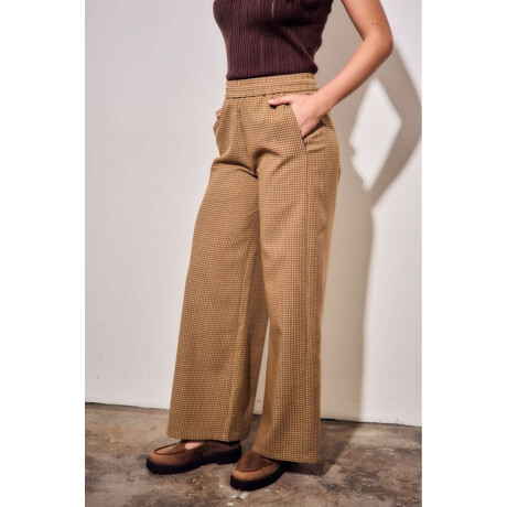 Pantalon Gingham Marron