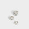 Bijou Cuff Chunky Edition Set De Earcuff De Metal - Plateado