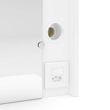 TOCADOR LAS VEGAS CON ESPEJO, 7 CAJONES Y PORTA LÁMPARAS BLANCO