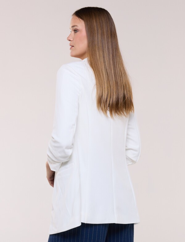 Blazer Crepe Manga Fruncida CRUDO