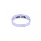 Anillo medio sin fin oro 18 k blanco, engarce carril con brillantes y zafiros azules. Anillo medio sin fin oro 18 k blanco, engarce carril con brillantes y zafiros azules.