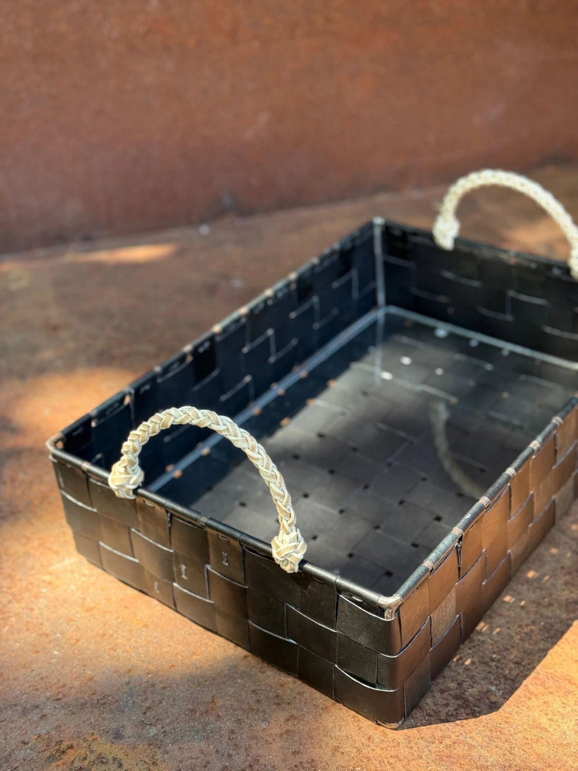 Rectangular Braided Table Basket Chico