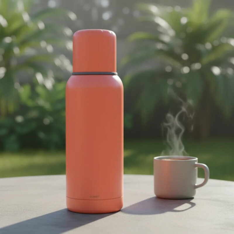 Termo Bala en acero inox de 1 lt Coral