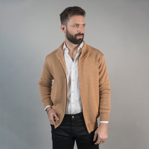 Campera Tejida Camel