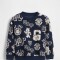 VARSITY LOGO CREW TAPESTRY NAVY