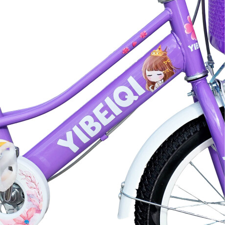 Bicicleta Paseo R16 Infantil Niña C/ Canasto y Accesorios Violeta