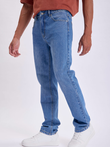 Pantalón jean fit clásico Azul Medio
