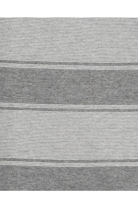Remera henley de algodón, gris. Talles 6-8 Sin color