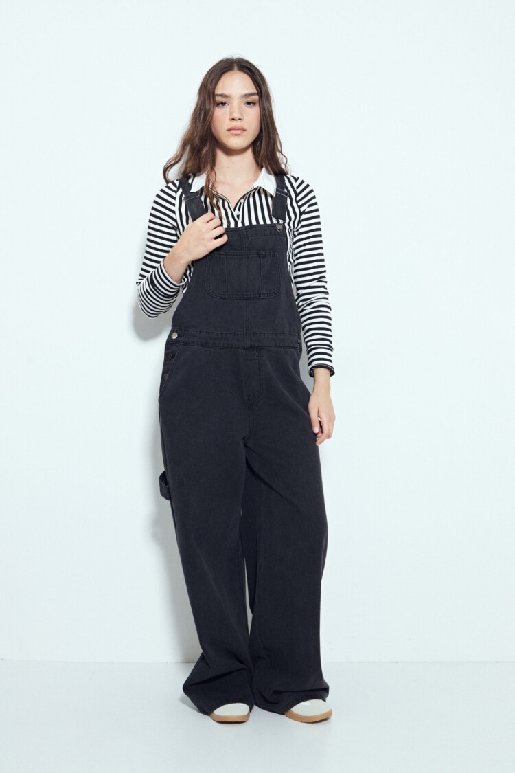 REMERA RUFINA Negro/Crudo