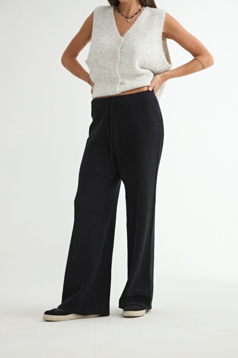 PANTALÓN TEJIDO TULIPA T1 - NEGRO 
