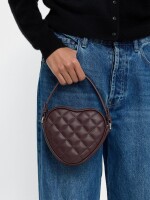 Mini Bolso De Mano Corazón burdeos