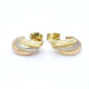 Caravanas En Oro 18K De 3 Colores Caravanas En Oro 18K De 3 Colores
